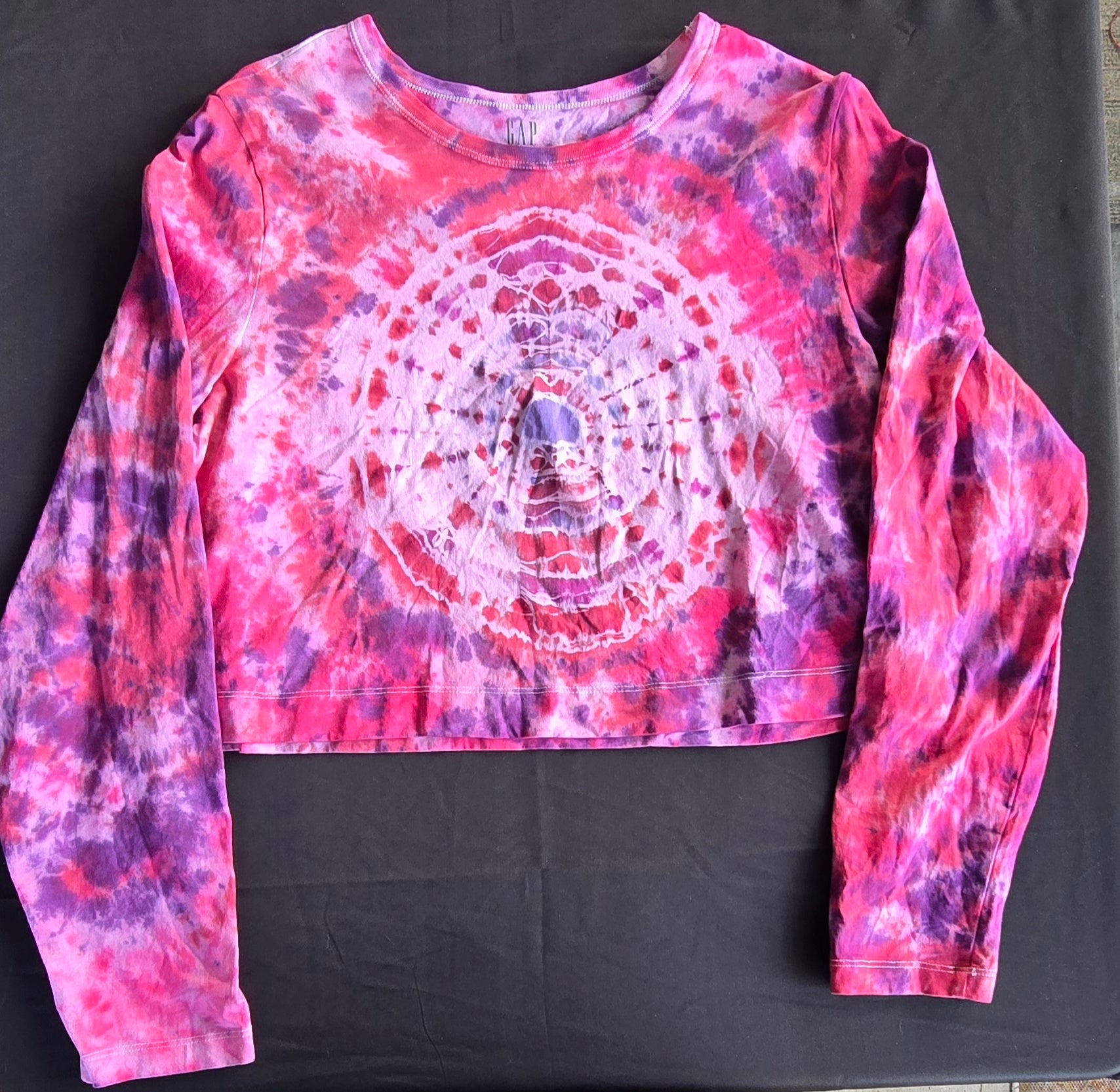 Womens Large Long Sleeve Crop Top