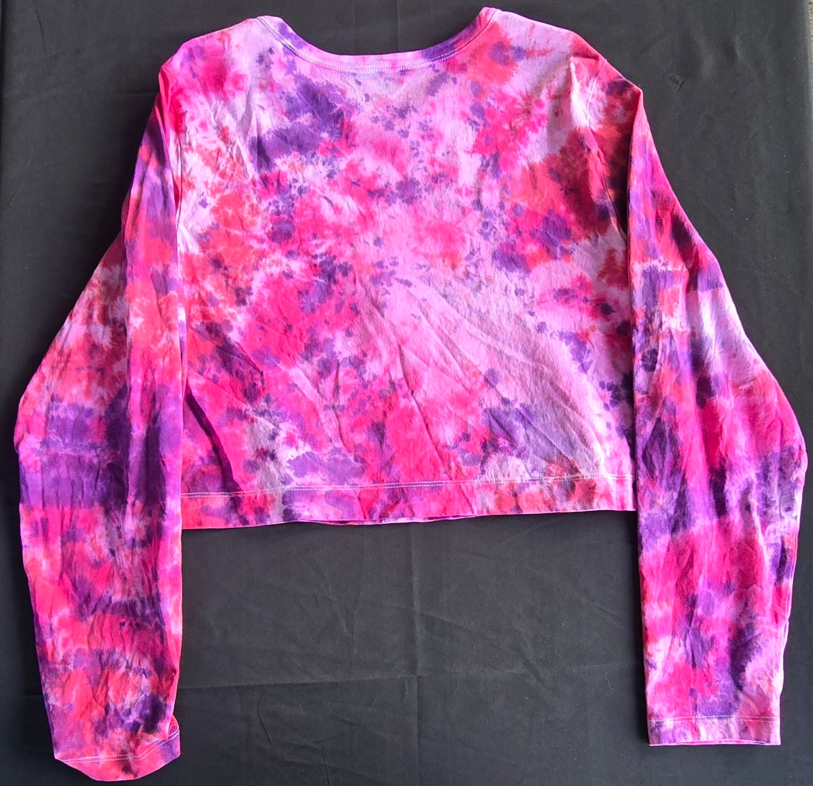 Womens Large Long Sleeve Crop Top