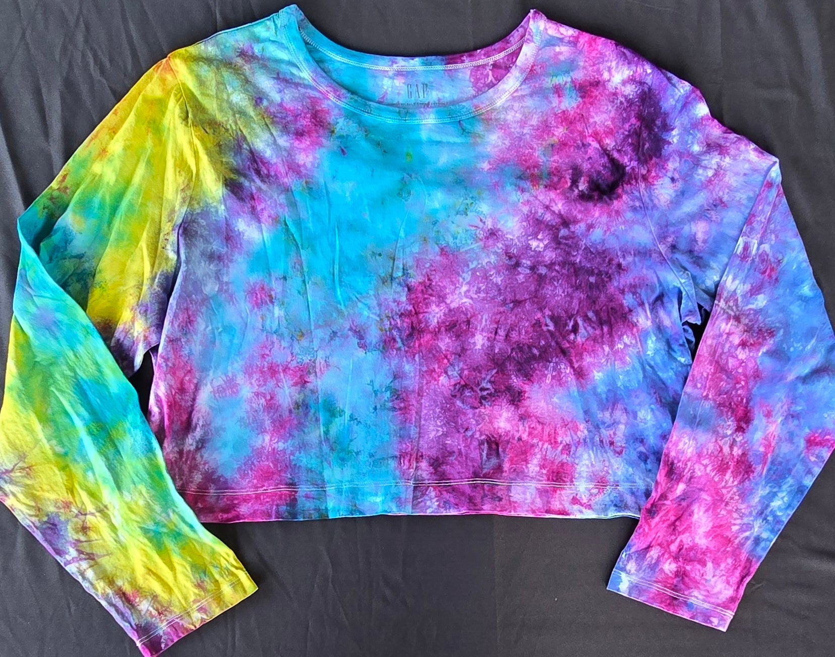 Womens 2XL Long Sleeve Crop Top